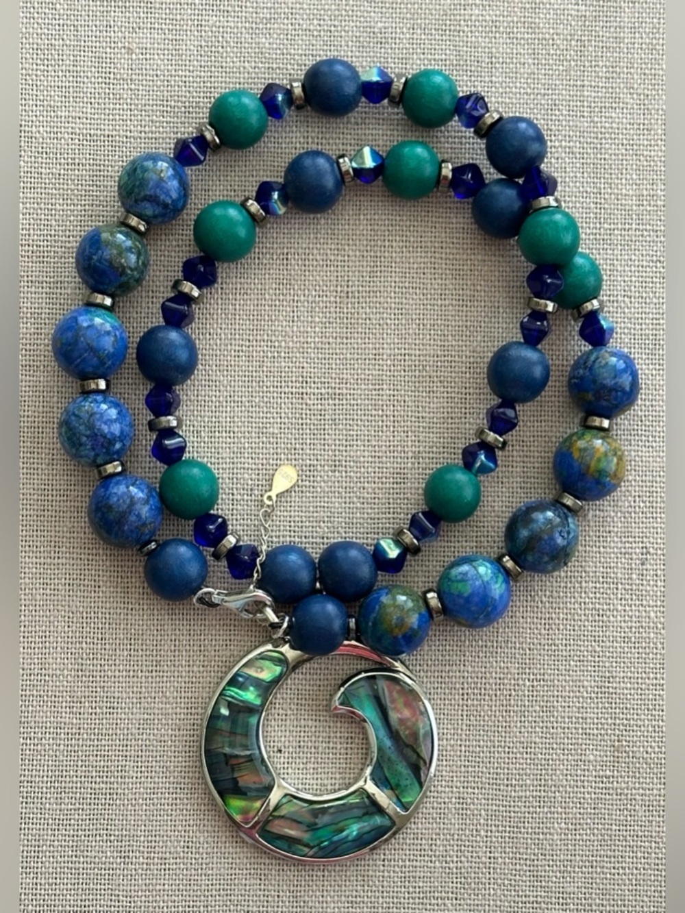 22 inch Abalone Shell bead necklace NWOT - Picture 5 of 15